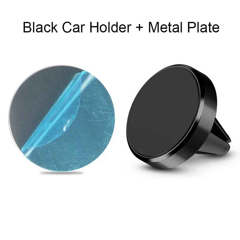 Metal Magnetic Car Phone Holder Mini Vent Clip Super Magnetic Car Phone Holder Mobile Phone Mount for IPhone 12 13Samsung Huawei