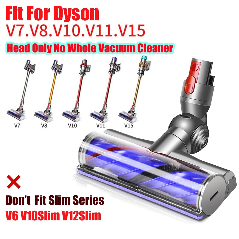 Pour Dyson V7 V8 V10 V11 V15 aspirateur Anti Entangleme tête de nettoyage à entraînement Direct, tête de nettoyage de tête de moteur brosse outil de Turbine