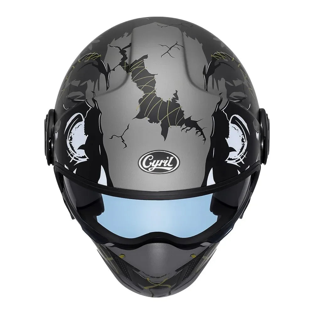 CYRIL-Casque de moto intégral pour hommes et femmes, casques ouverts, casque modulaire, visière pour touristes, approuvé ECE DOT, 3/4