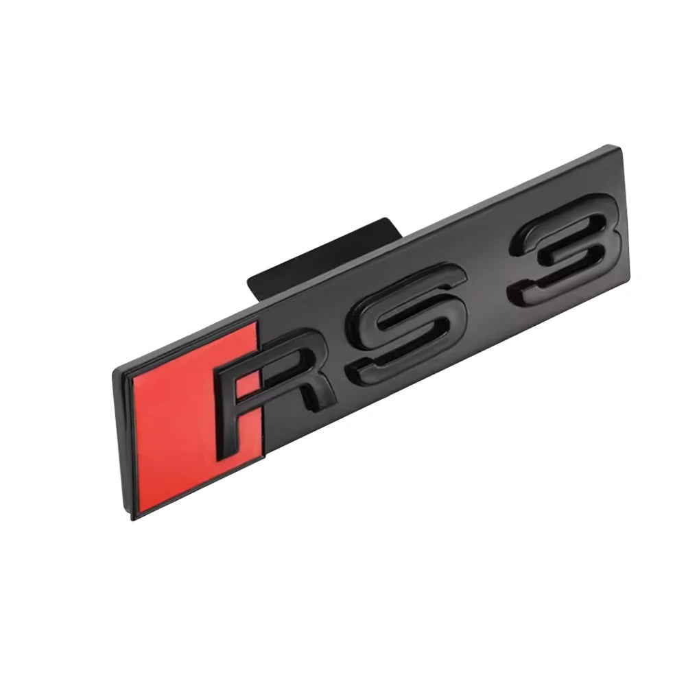 Décoration d'emblème de calandre avant de voiture ABS 3D, accessoires de Modification automobile pour Audi RS3 RS4 RS5 RS6 RS7 RS8 Badge Logo