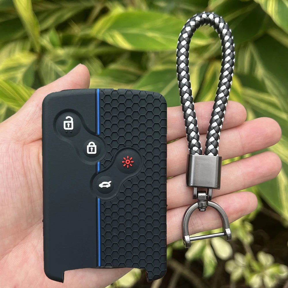 Juste de clé de voiture en silicone pour Renault, Kadjar, Captur, Clio, Megane, 2, 3, 4, RS, Koleos, Logan, Scenic, Duster, étui à cartes, accessoires de chiot