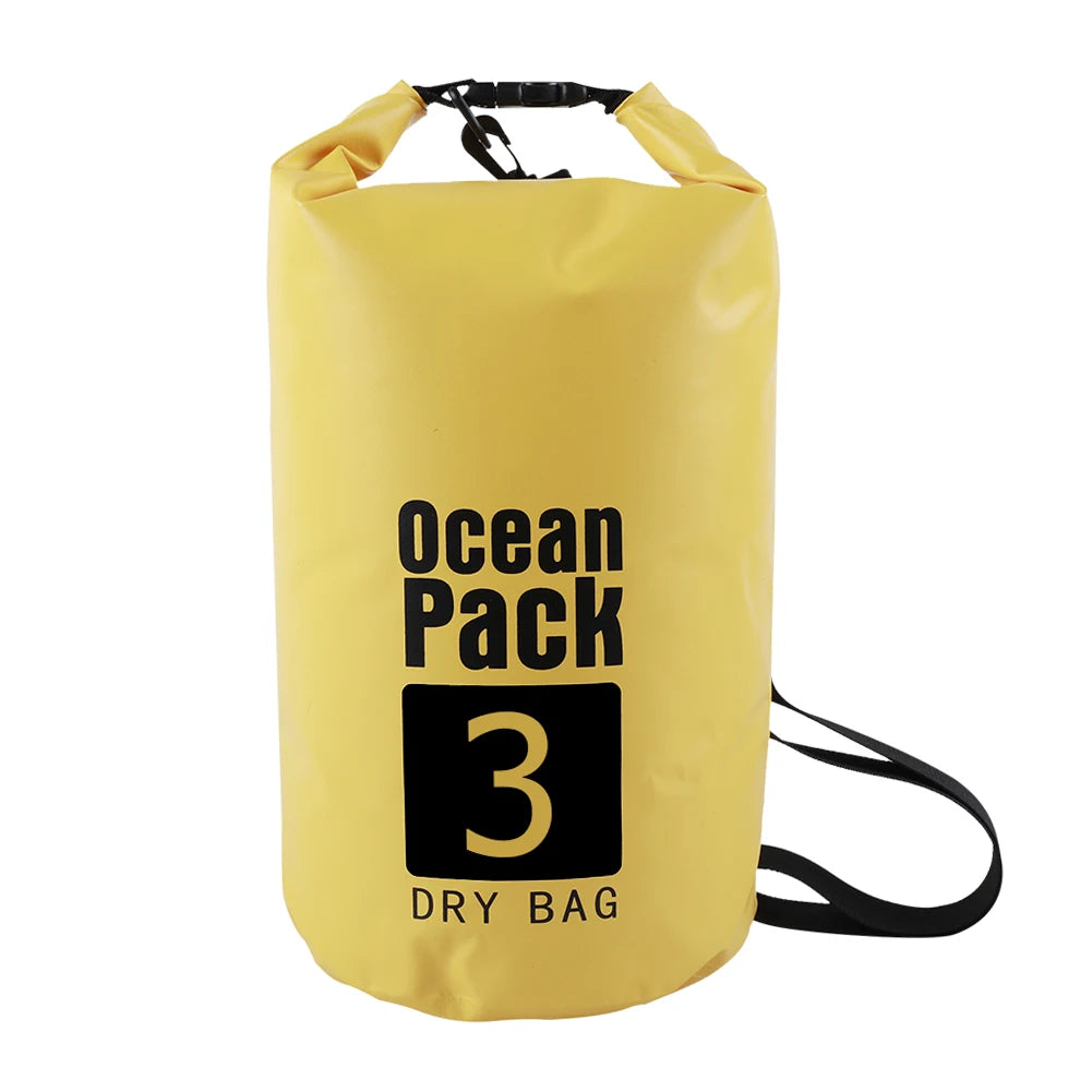 Sac sec étanche 2L/3L/5L/10L, sac flottant pour natation, Rafting, kayak, Trekking en rivière, voile, canoë, bateau