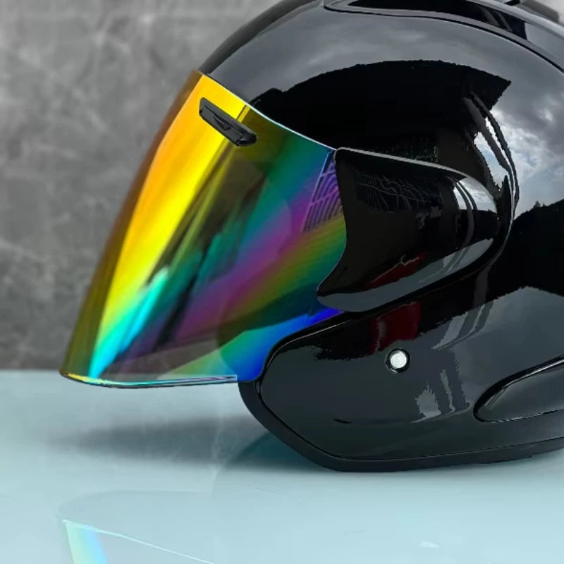 Ram4 noir brillant demi-casque hommes et femmes moto tout-terrain casque d'été descente course montagne croix Casco Capacete