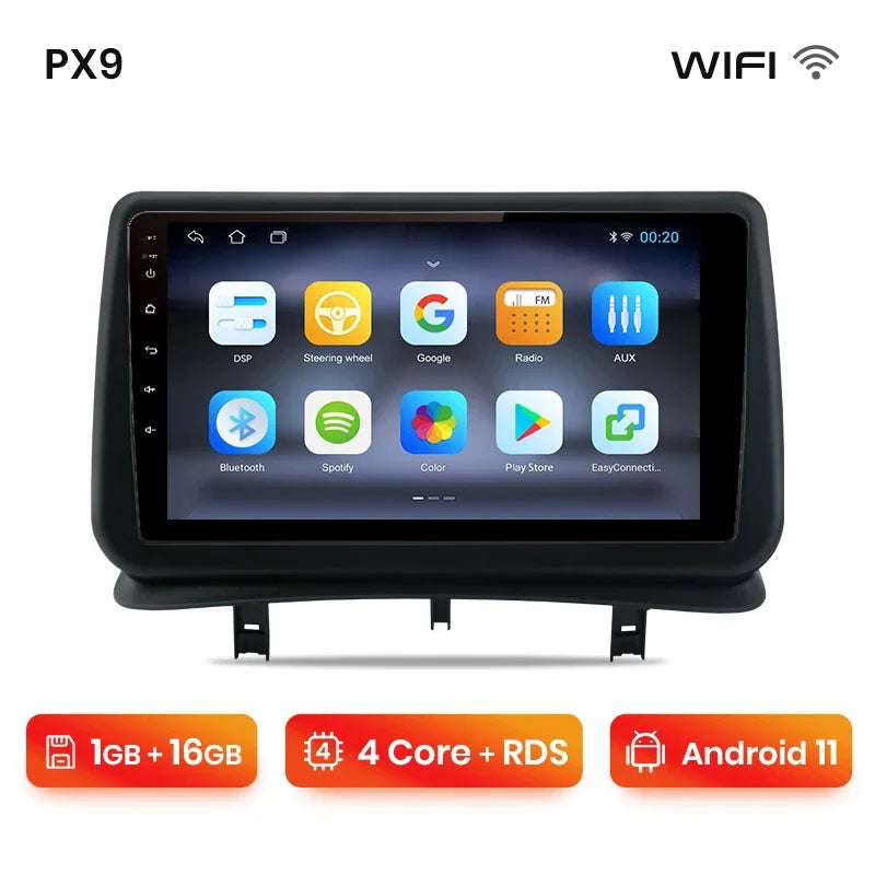 AWESAFE Carplay Voiture Autoradio Pour Renault Clio 3 2005-2014 2Din Android Auto Carplay Voiture Sans Fil Multimédia GPS Navigation Pour Clio 3 Accessories IPS RDS 4G 8-Core 8+256Go Systèmes Intelligents Auto stéréo 