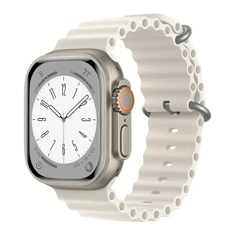 Ocean Silicone band for Apple Watch straps 46mm 45mm 40mm Ultra 2 49mm 44mm 41mm 38-42mm sport bracelet series 10 9 8 7 6 5 4 SE