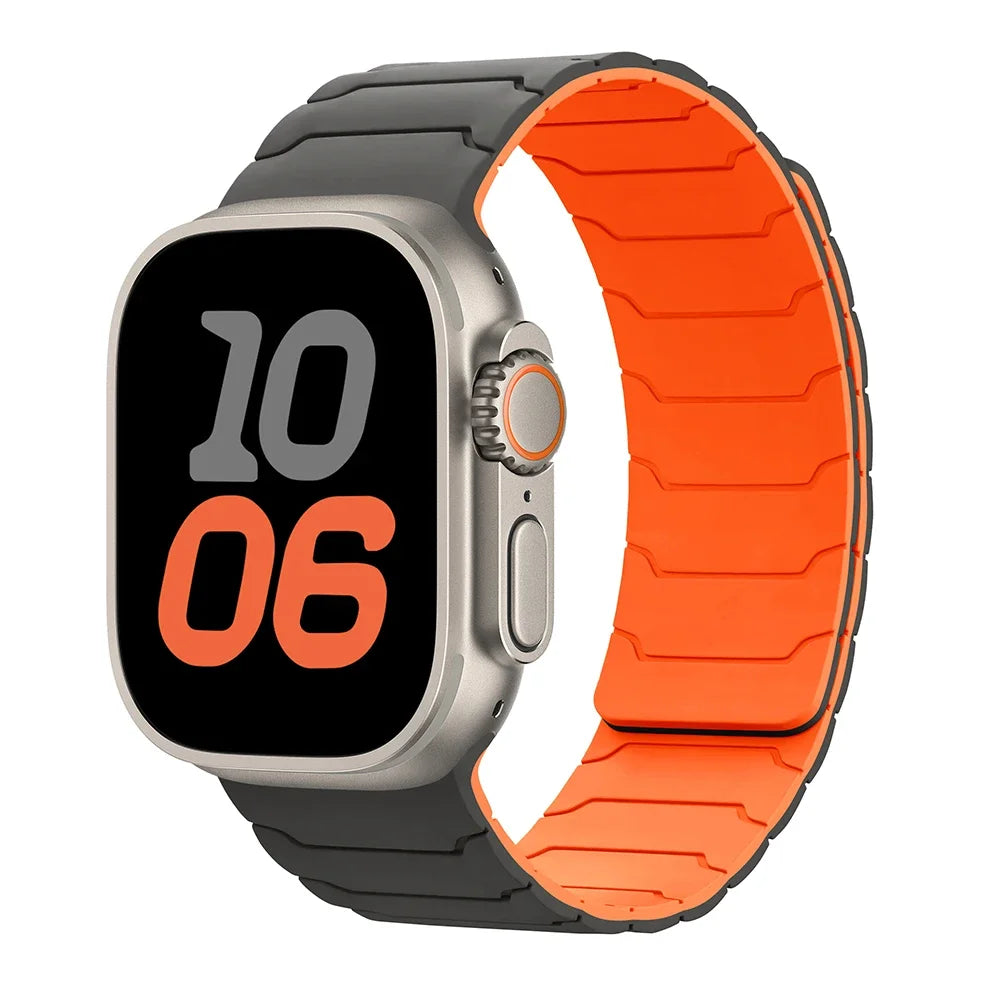 Bracelet pour Apple Watch ultra 2, 49mm 45mm 44mm 40mm 42mm 46mm 41mm 38mm, Bracelet magnétique en Silicone, série IWatch 10 SE 9 8 7