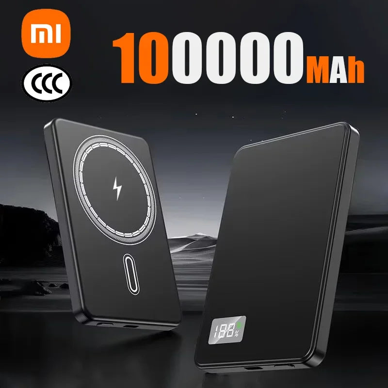 Xiaomi – batterie externe Mobile Ultra-mince certifié CCC, 50000mAh, MagSafe, charge rapide magnétique sans fil, affichage électronique Portable