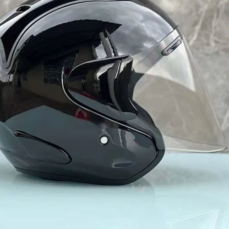 Ram4 noir brillant demi-casque hommes et femmes moto tout-terrain casque d'été descente course montagne croix Casco Capacete