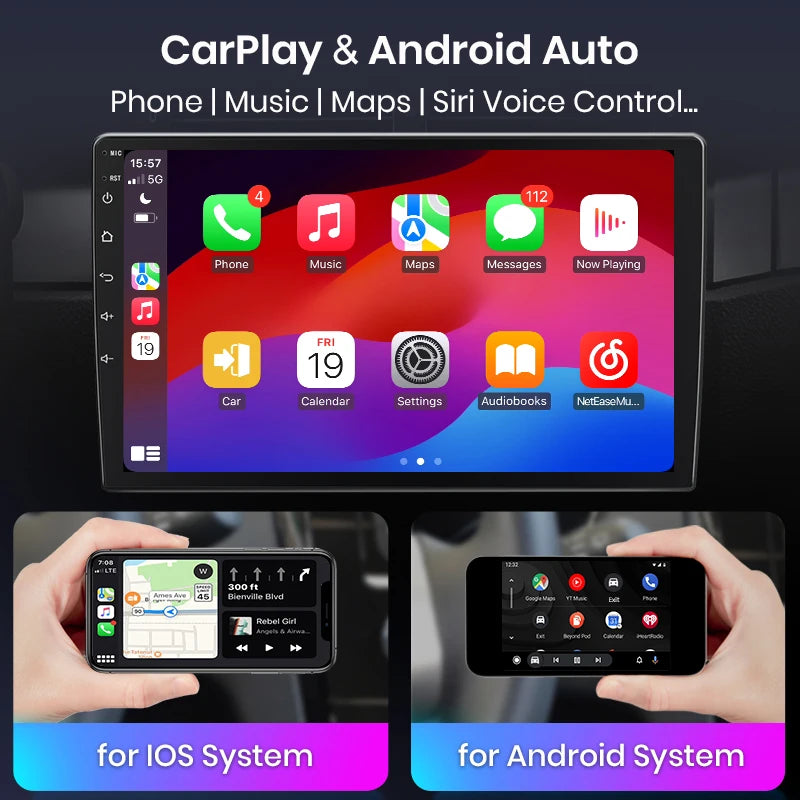 AWESAFE Carplay Voiture Autoradio Pour Renault Clio 3 2005-2014 2Din Android Auto Carplay Voiture Sans Fil Multimédia GPS Navigation Pour Clio 3 Accessories IPS RDS 4G 8-Core 8+256Go Systèmes Intelligents Auto stéréo 