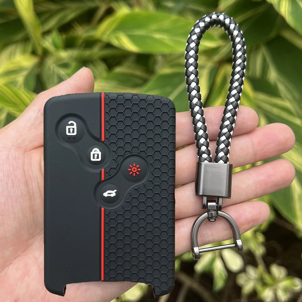 Juste de clé de voiture en silicone pour Renault, Kadjar, Captur, Clio, Megane, 2, 3, 4, RS, Koleos, Logan, Scenic, Duster, étui à cartes, accessoires de chiot