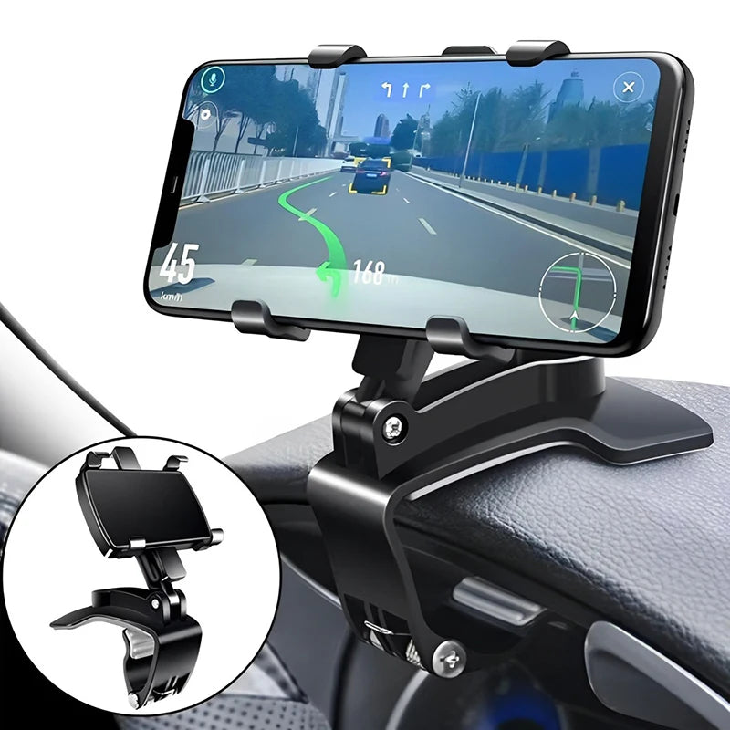 Multi-function Car Mobile Phone Holder Dashboard Mirror/GPS Mobile Phone Holder Clip 360 Degree Rotatable Car Accessories