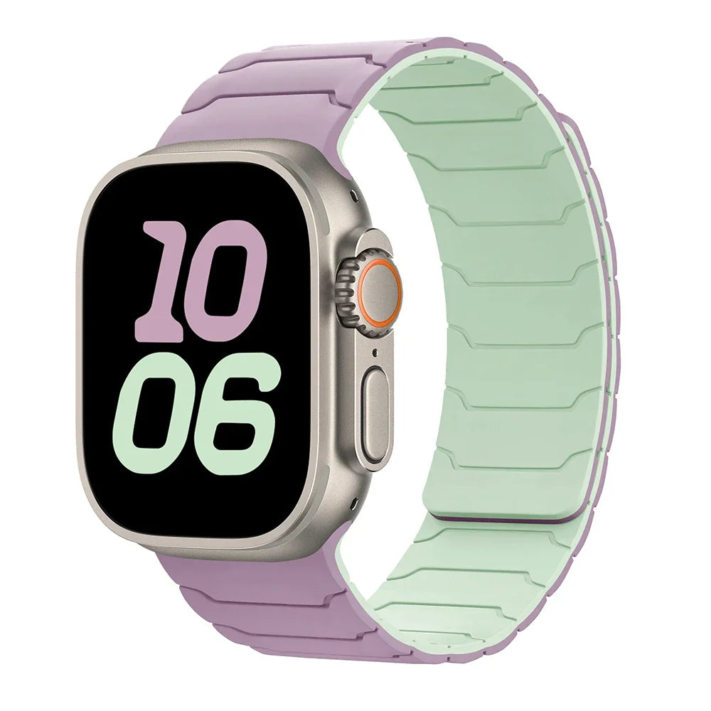 Bracelet pour Apple Watch ultra 2, 49mm 45mm 44mm 40mm 42mm 46mm 41mm 38mm, Bracelet magnétique en Silicone, série IWatch 10 SE 9 8 7